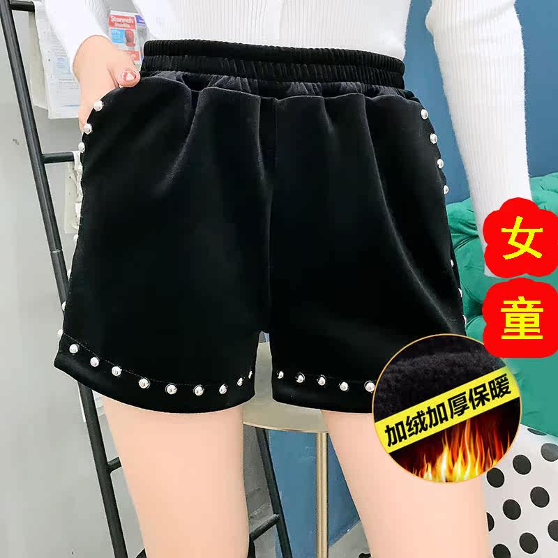 女童短裤靴裤韩版新款秋冬款韩
