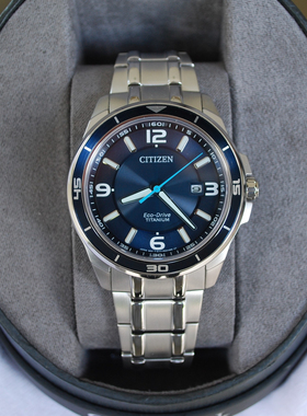 西铁城Citizen光动能手表蓝宝石钛合金CA0349-51L商务BM6929-56L
