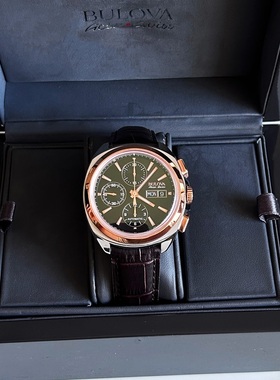 宝路华BULOVA瑞士手表男表自动机械63B160计时码表65B168 65B167