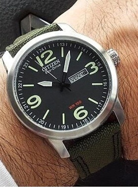 西铁城手表BM8180-03E军旅风BM8470-11E光动能夜光男表BM8188-01E