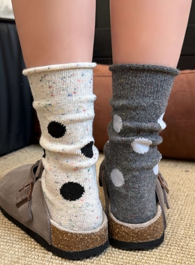 又又找到人生袜子辣！波点wa才是冬日主场~保暖舒适含羊毛！超爱~