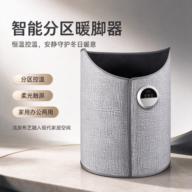 智能分区暖脚器家用办公室桌面暖脚神器恒温控温节能静音取暖器