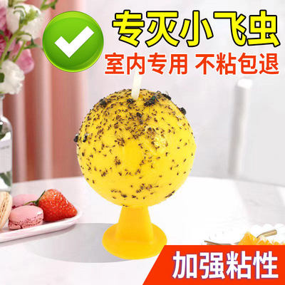 小飞虫诱捕器物理粘捕自带诱引家用室内糖果造型黄色粘蝇纸