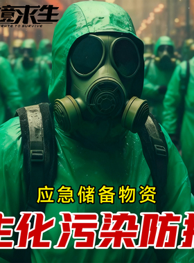 生化污染防化服应急储备防护服防腐蚀防毒连体全身耐酸碱防毒面具
