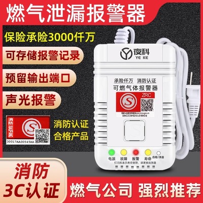 燃气报警器家用厨房饭店餐饮天然气液化气煤气可燃气体泄漏警报器