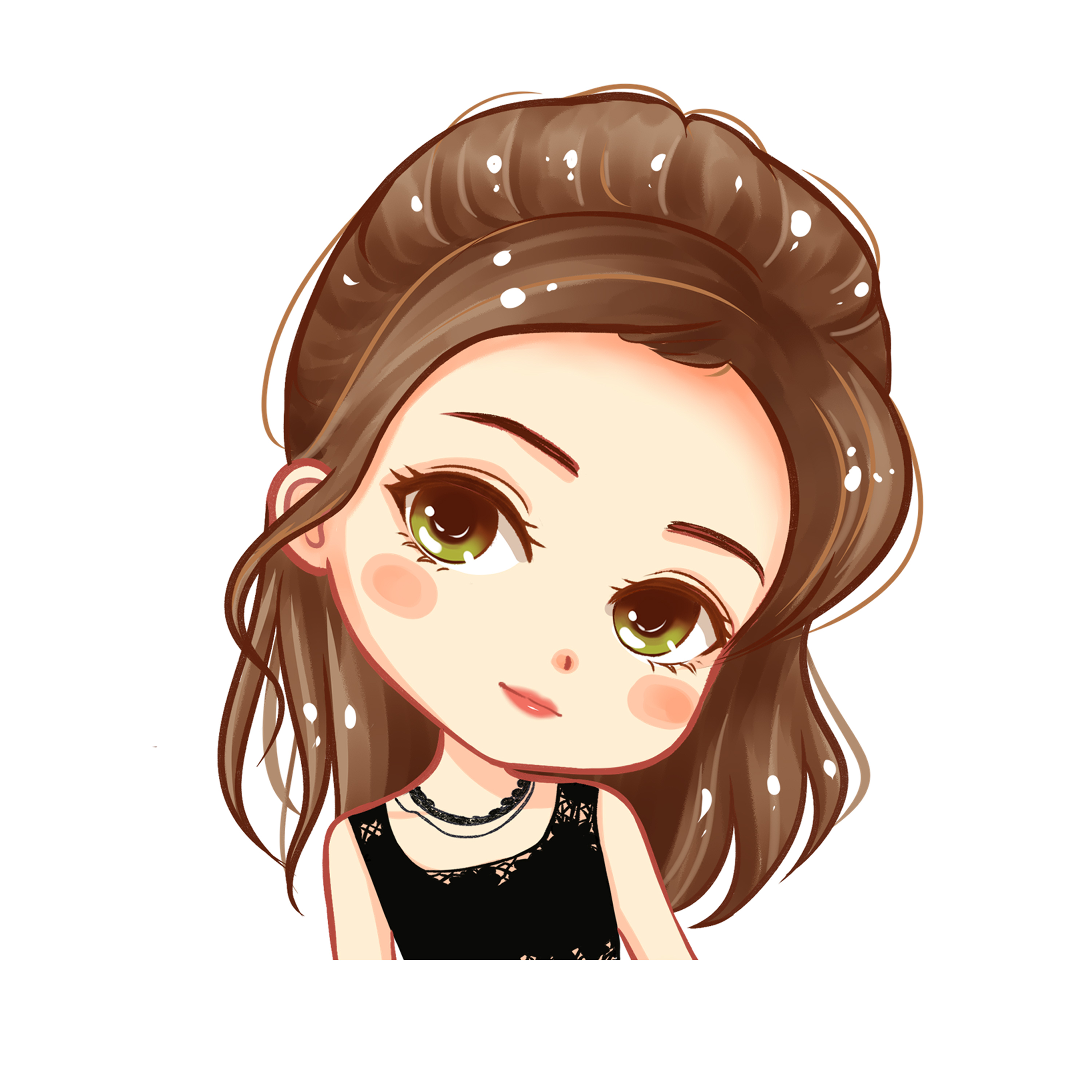 萌q版卡通头像真人动漫头像设计情侣头像可爱人物画像插画漫画