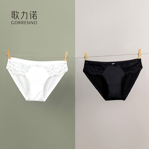 GORRENNO性感蕾丝中低腰三角底裤