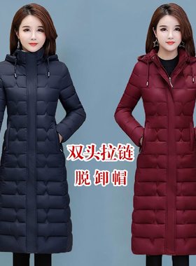 反季修身过膝轻薄显瘦羽绒棉服