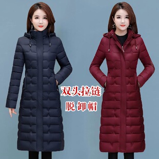 反季特卖羽绒棉服女中长款大码修身过膝轻薄棉衣冬季时尚显瘦外套
