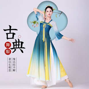 上春山古典舞舞蹈服女汉唐身韵飘逸纱衣大码小个子中国舞演出服仙