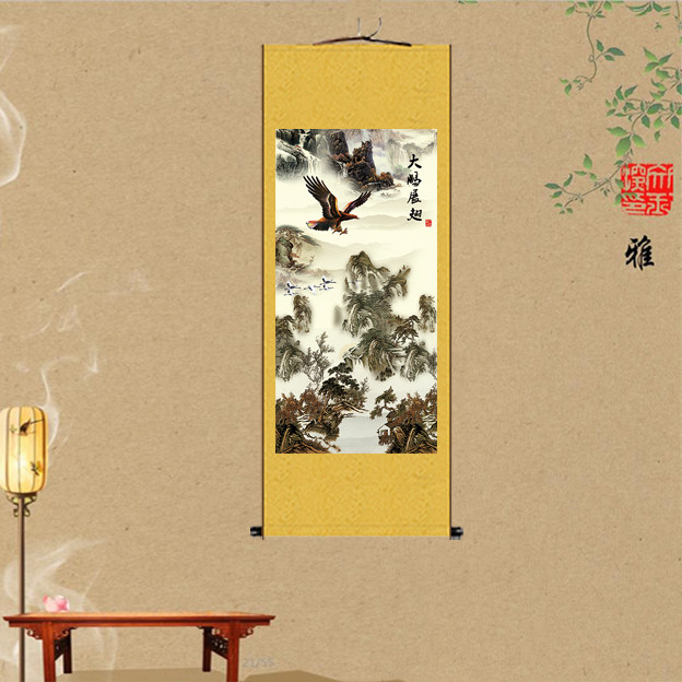 大展宏图挂画雄鹰图沙发装饰画