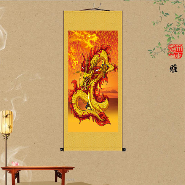 金龙丝绸瑞兽客厅新款