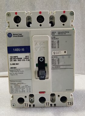 ALLEN BRADLEY 140U-I6 CAT.140U-I6C3-D15-S 150AMPS 3POLES CIR