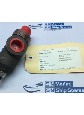 Proserv 25320-2 Relief Valve Rev.M 3/4 Inch 500Psi XH10BL60