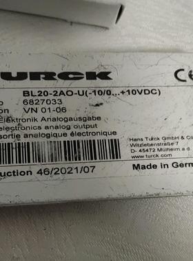 图尔克模块 BL20-2AO-U 订货号 6827033议价