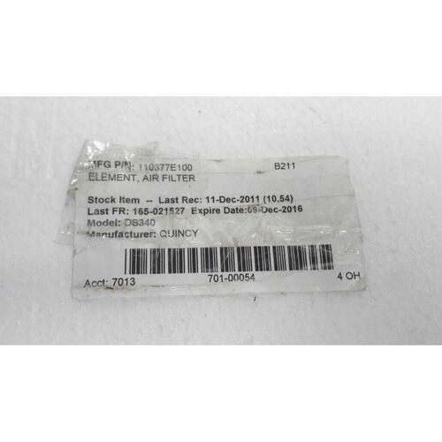 Quincy 110377E100 Filtro Aria Elemento