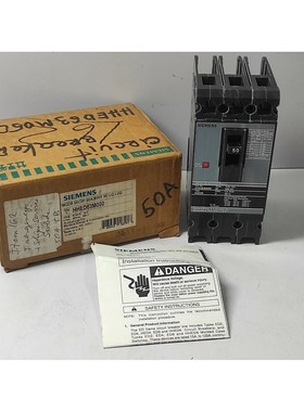 Siemens HHED63M050 MCCB 50C3P 50A 600V Sentron Series Circui
