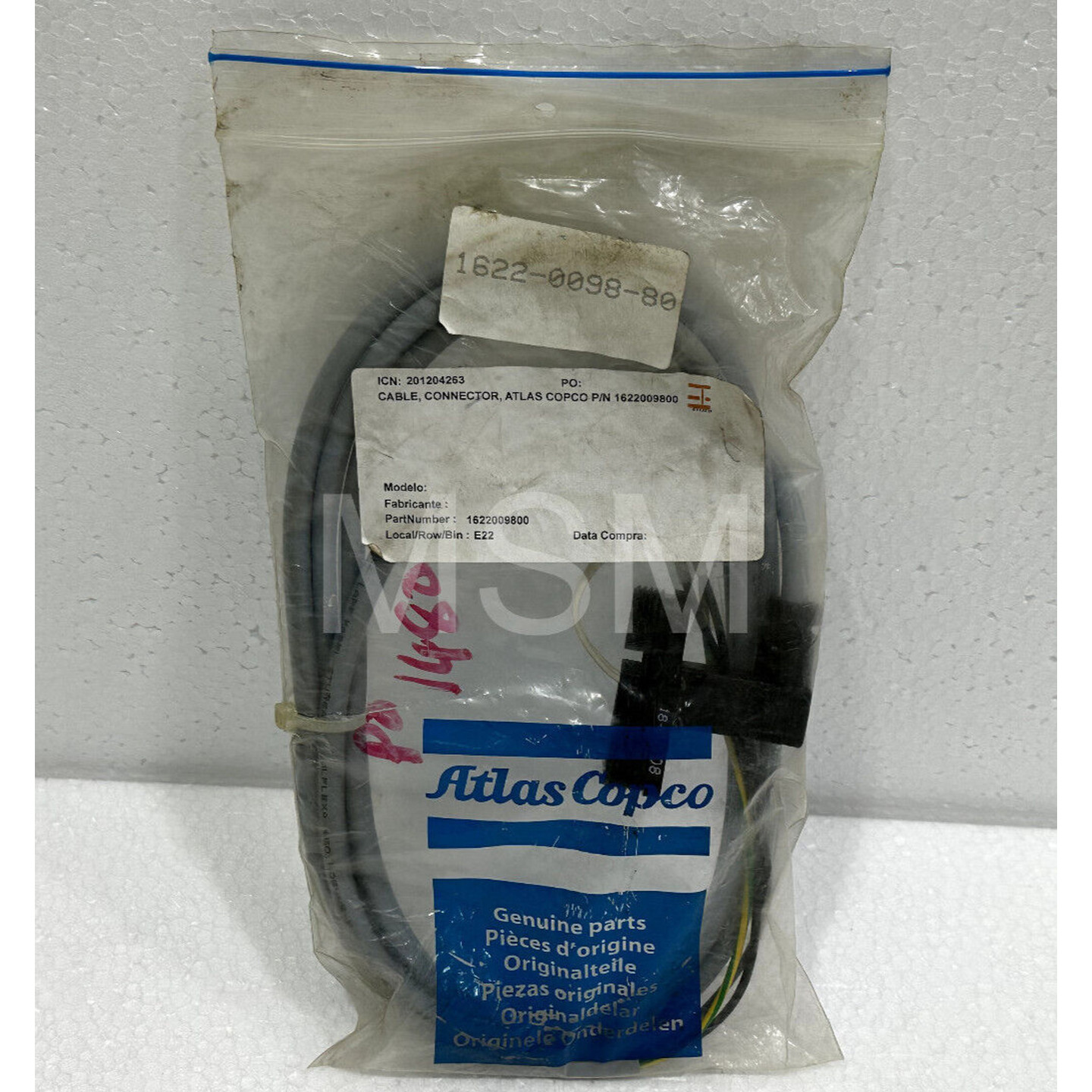 Atlas Copco Teil Anzahl 1622-0098-80 Kabel, Anschluss Draht - 实物图