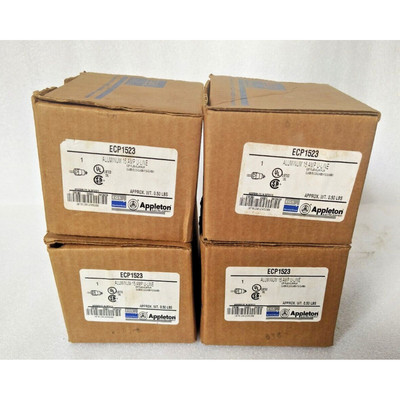 5 Piece LOT NEW. Appleton ECP1523 Aluminium 15AMP U-Line Plu