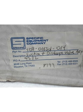 Specific Equipment Company 908-016301-014 a Ventosa & Scaric