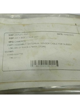 Cameron 6000706 External Sensor Cable Assembly C R ENCAPSULA