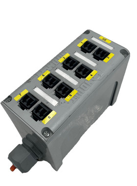 PANDUIT FDME8RG DIN RAIL 8-PORT FIBERGLASS USED & WORKING