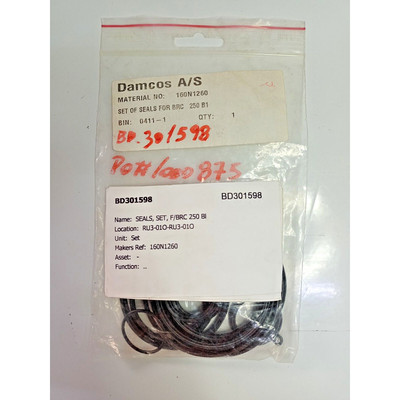 Damcos BRC 250 B1 P/N: 160N1260 Kit Di Guarnizioni - NUOVO S