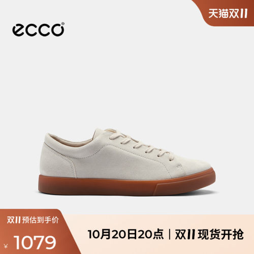 ECCO爱步男款休闲鞋 秋季老钱风绒面复古舒适板鞋 柔酷10号560114