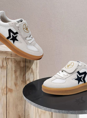PENTAGONAL STAR设计师原创品牌德训鞋男女白黑色经典板鞋