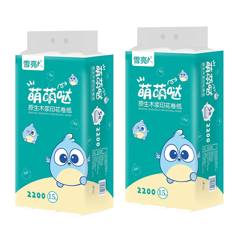 2200g雪亮萌萌哒卫生卷纸15卷/提