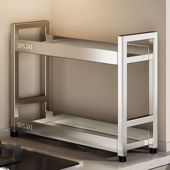 304不锈钢厨房调料置物架窄小台面调味品佐料油盐酱醋瓶罐收纳架