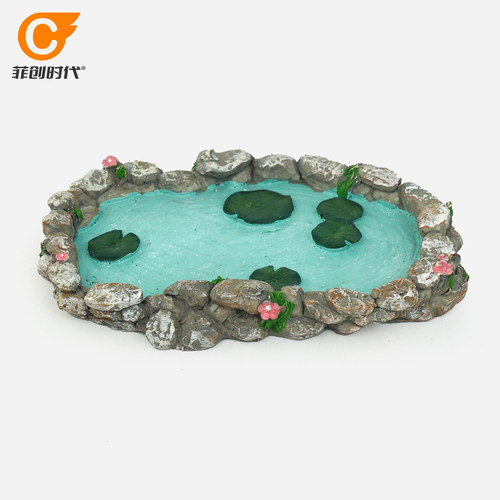 心理沙盘沙具套装沙游箱庭减压玩具手办摆件树脂景观池塘荷塘