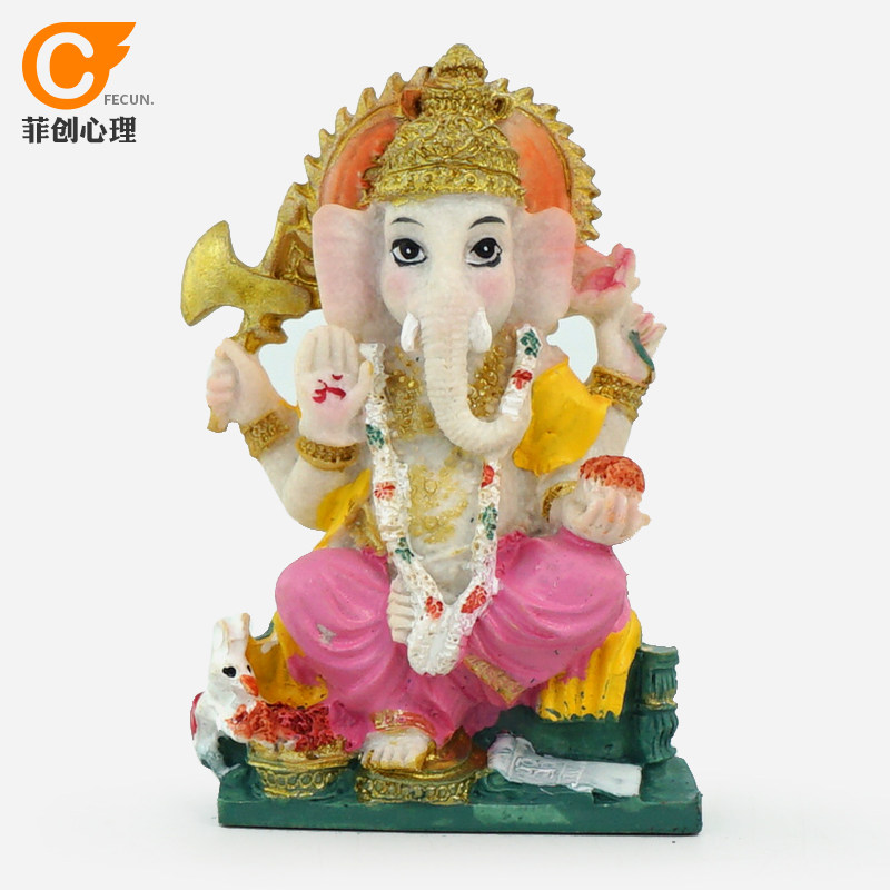 心理箱庭沙盘沙游游戏儿童新品玩具手办沙具神话人物 彩色象神