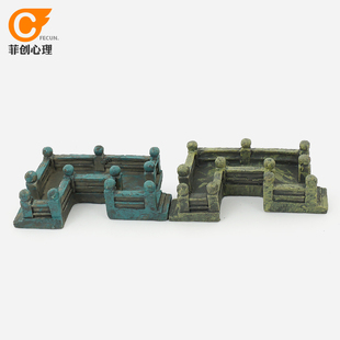 沙盘模拟心理学沙具套装沙游箱庭玩具手办摆件树脂建筑类模型连廊