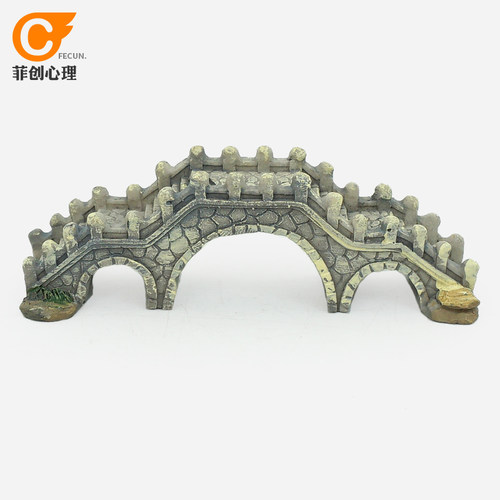 菲创心理沙盘沙具箱庭三孔石阶桥