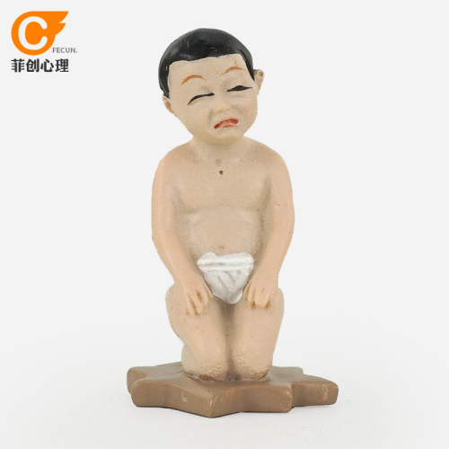 菲创心理沙盘沙具箱庭沙游健康摆件模型虐待下跪儿童小孩恐惧