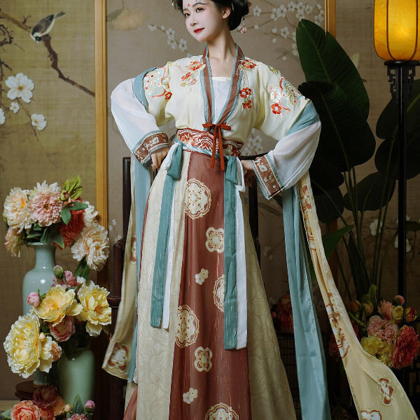 原创【长乐公主】唐制褙子复原齐腰八破裙日常显瘦夏季汉服,女装/女士精品,汉服套装,淘宝优惠券,粉丝福利购,淘宝优惠卷