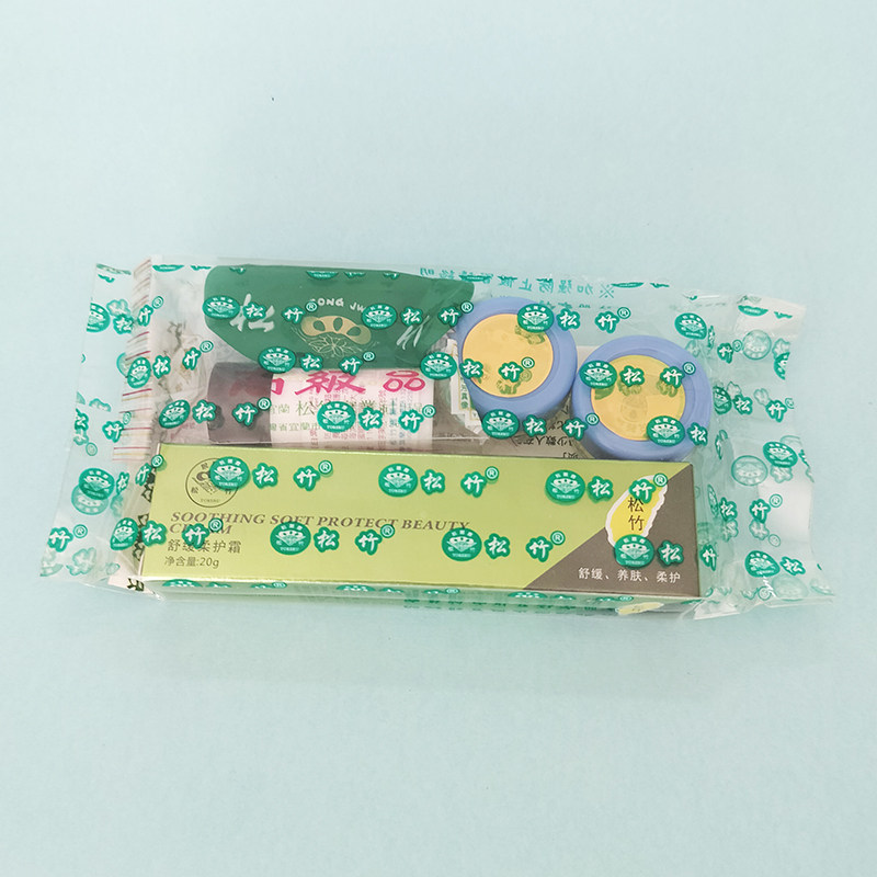 老包装 正品台湾松竹脱丽露 小绿盒简装四件套改善色斑