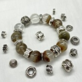 水晶diy配饰高保色合金电镀复古风绕线隔珠手串隔片轴承跑环配件