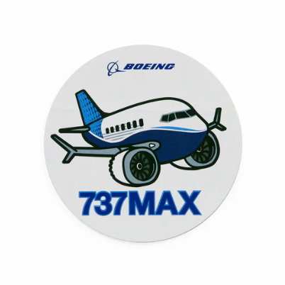 波音正品 737MAX/747/777 圆形可爱贴纸