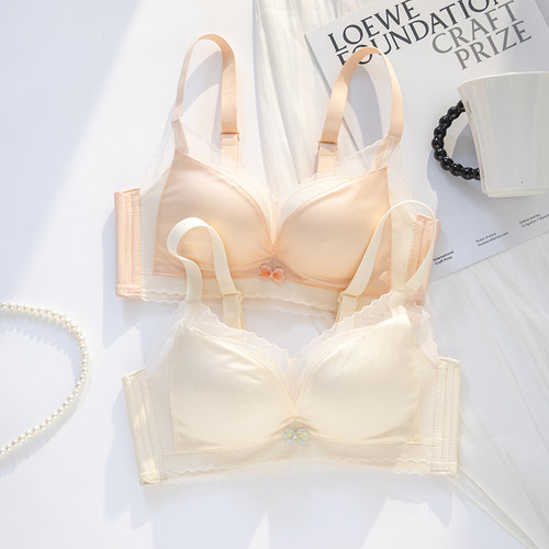 无痕小胸聚拢显大无钢圈文胸缎面