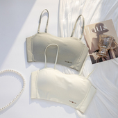 新品 细肩带抹胸小胸聚拢显大上托内衣平胸无钢圈防走光裹胸女文胸