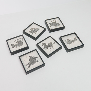 手工拓片画心马年系列铝合金相框DIY非遗文创民俗马纸可定制印章