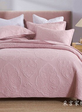 春季100%全棉高档床盖三件套2026新款四季通用双面纯棉榻榻米床单