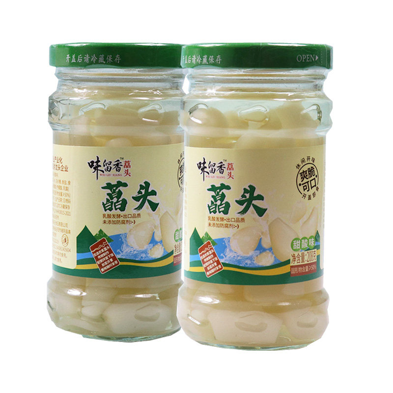 甜酸荞头醋蒜藠头糖醋糖蒜甜蒜下饭酱菜泡菜农家腌制蒜头208g包邮