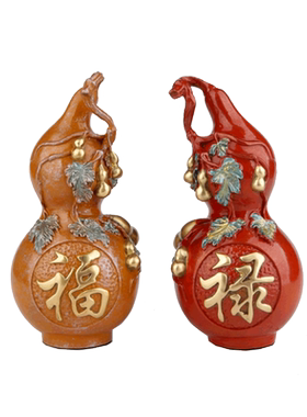 铜葫芦摆件全铜福禄葫芦彩铜