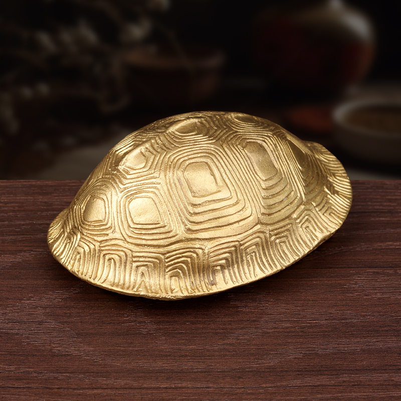 聚缘阁黄铜六爻器具工艺品乌龟壳