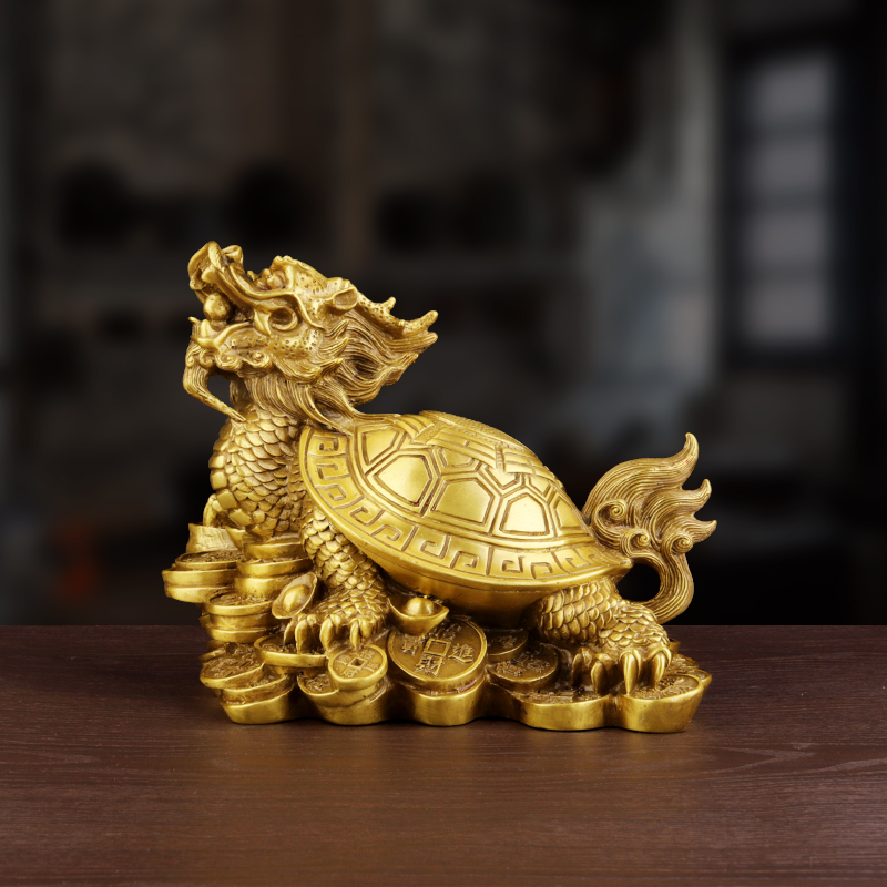 全铜龙龟摆件八卦龙头龟龙龟