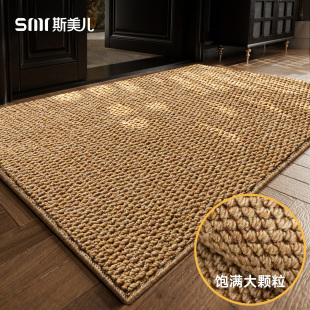 入户门地垫仿剑麻大颗粒家用防滑垫大门口玄关脚垫门外专用垫子