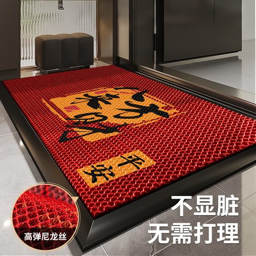 红色入户地垫2025新款脚垫子耐脏